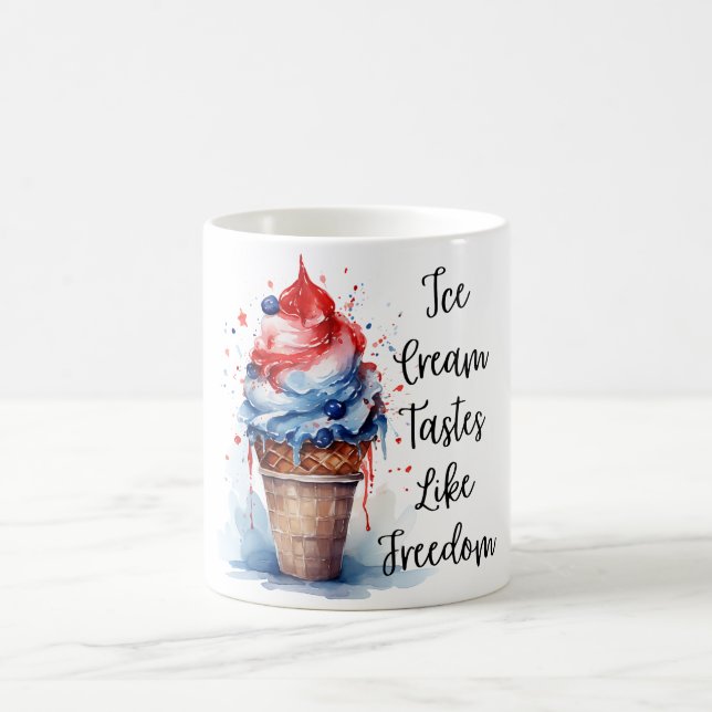 Patriotic 4:e juli Ice Cream T-Shirt Kaffemugg (Center)
