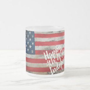 Patriotic 4:e juli Independence day Art Frostad Glasmugg
