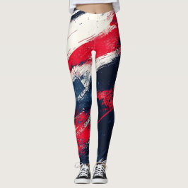 Patriotic 4:e juli leggings