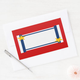 Patriotic 4:e juli rektangulärt klistermärke