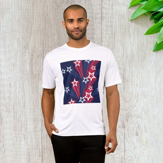 Patriotic 4:e juli Stars Red White and Blue T Shirt (Skapare uppladdad)