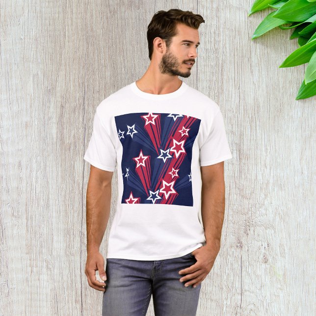 Patriotic 4:e juli Stars Red White and Blue T Shirt (Skapare uppladdad)