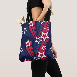 Patriotic 4:e juli Stars Red White and Blue Tygkasse