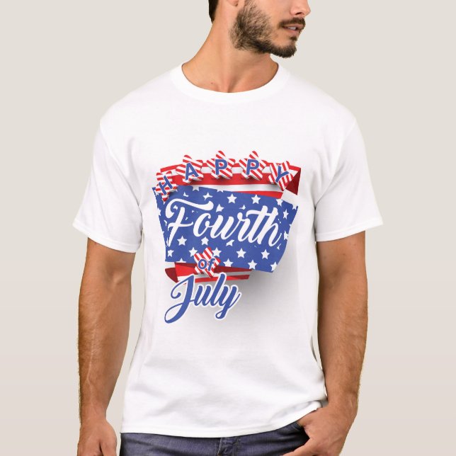 Patriotic 4:e juli T-Shirt Design - Firat (Framsida)
