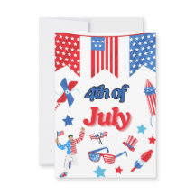 Patriotic 4:e juli - tackkort
