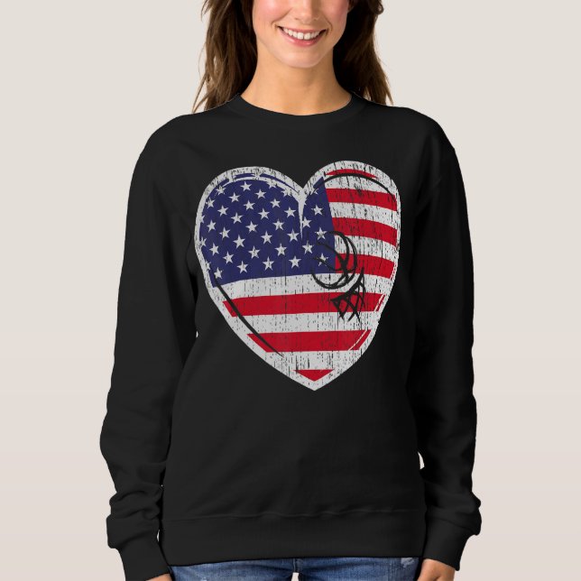 Patriotic 4:e juli, US Flagga Red White & Blue Bas T Shirt (Framsida)