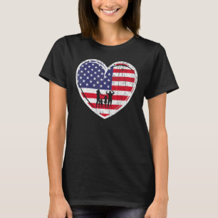 Patriotic 4:e juli, US Flagga White & Blue Hap T Shirt