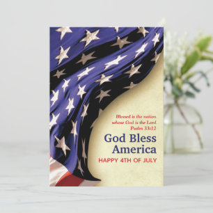 Patriotic 4TH of JULY Christian Julkort