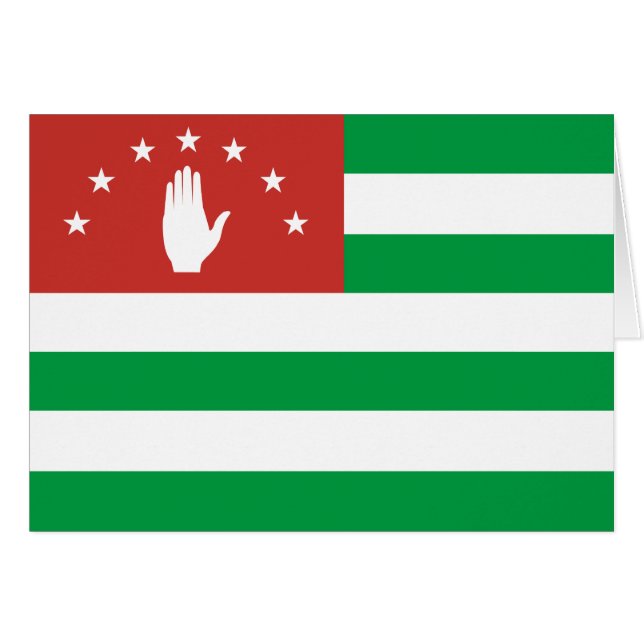 Patriotic Abkhazia Flagga Hälsningskort (Framsidan Horizontal)