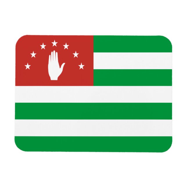 Patriotic Abkhazia Flagga Magnet (Horisontell)