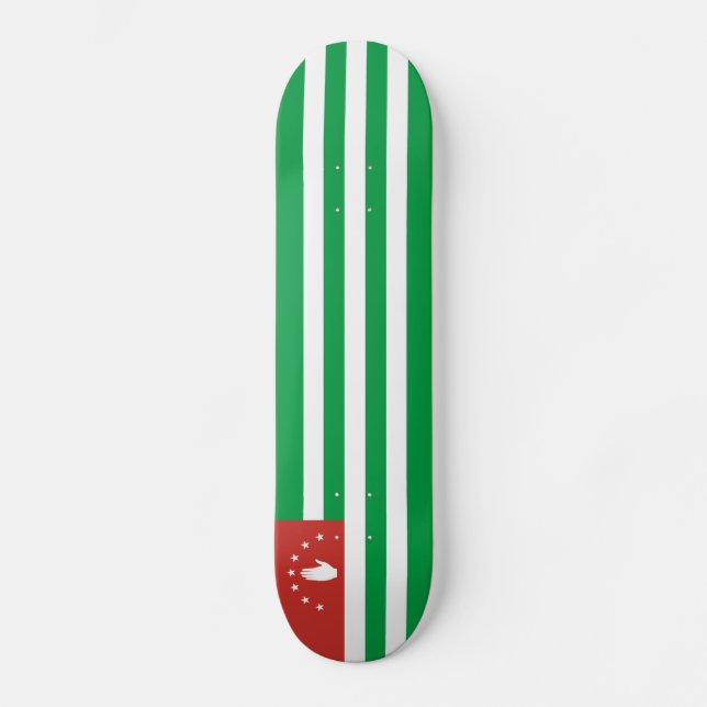 Patriotic Abkhazia Flagga Mini Skateboard Bräda 18,5 Cm (Framsida)