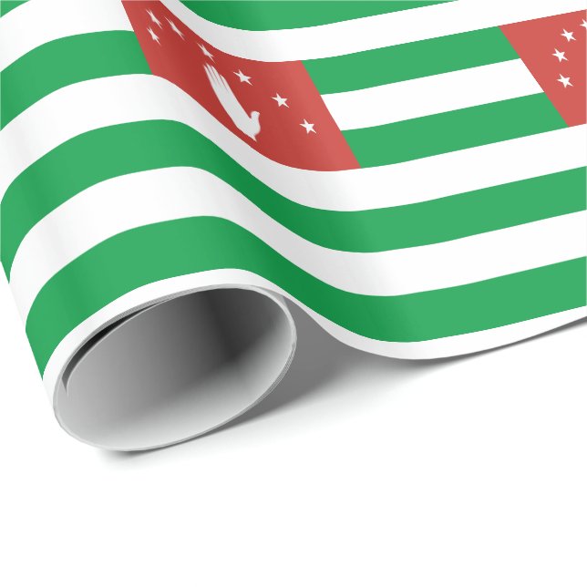 Patriotic Abkhazia Flagga Presentpapper (Rullad Hörn)