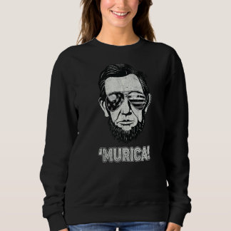 Patriotic Abraham Lincoln Murica USA flagga 4th of T Shirt