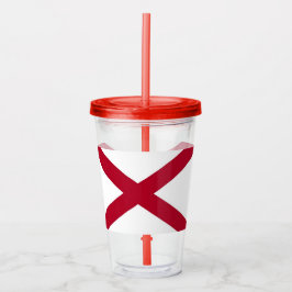 Patriotic Acrylic Tumbler med Alabama flagga, USA Take Away Mugg