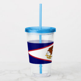 Patriotic Acrylic Tumbler med American Samoa flagg Take Away Mugg