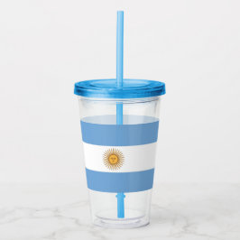 Patriotic Acrylic Tumbler med flagga av Argentina Take Away Mugg