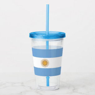 Patriotic Acrylic Tumbler med flagga av Argentina Take Away Mugg
