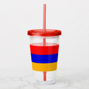 Patriotic Acrylic Tumbler med flagga av Armenien Take Away Mugg