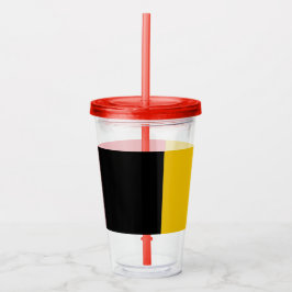 Patriotic Acrylic Tumbler med flagga av Belgien Take Away Mugg