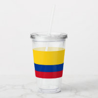 Patriotic Acrylic Tumbler med flagga av Colombia