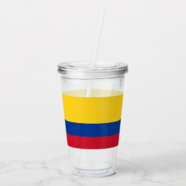 Patriotic Acrylic Tumbler med flagga av Colombia Take Away Mugg