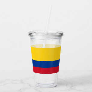 Patriotic Acrylic Tumbler med flagga av Colombia Take Away Mugg