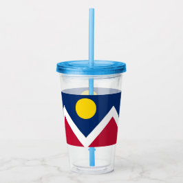 Patriotic Acrylic Tumbler med flagga av Denver Take Away Mugg