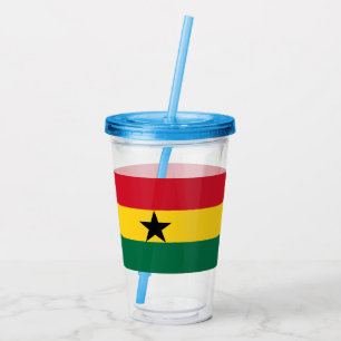 Patriotic Acrylic Tumbler med flagga av Ghana Take Away Mugg