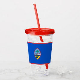 Patriotic Acrylic Tumbler med flagga av Guam Take Away Mugg