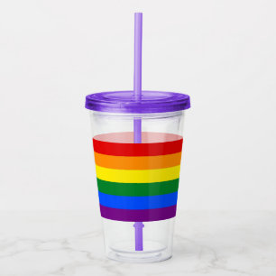 Patriotic Acrylic Tumbler med flagga av hbt Take Away Mugg