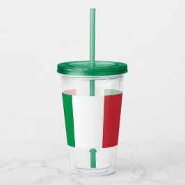 Patriotic Acrylic Tumbler med flagga av Italien Take Away Mugg