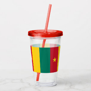 Patriotic Acrylic Tumbler med flagga av Kamerun Take Away Mugg