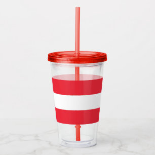 Patriotic Acrylic Tumbler med flagga av Österrike Take Away Mugg