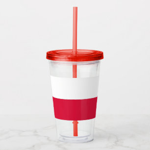Patriotic Acrylic Tumbler med flagga av Polen Take Away Mugg