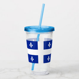 Patriotic Acrylic Tumbler med flagga av Quebec Take Away Mugg