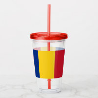 Patriotic Acrylic Tumbler med flagga av Rumänien