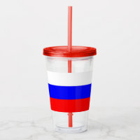 Patriotic Acrylic Tumbler med flagga av Ryssland