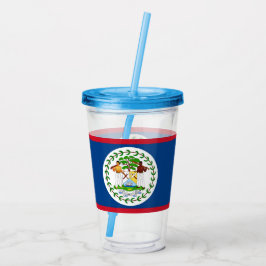 Patriotic Acrylic Tumbler med flagga Belize Take Away Mugg