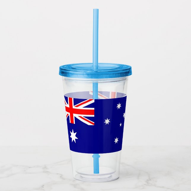 Patriotic Acrylic Tumbler med flagga från Australi Take Away Mugg (Framsida)