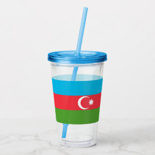 Patriotic Acrylic Tumbler med flagga från Azerbajd Take Away Mugg