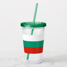 Patriotic Acrylic Tumbler med flagga från Bulgarie Take Away Mugg
