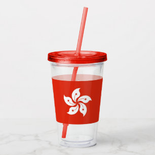 Patriotic Acrylic Tumbler med flagga från Hongkong Take Away Mugg