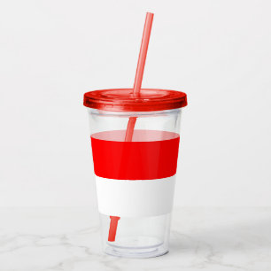 Patriotic Acrylic Tumbler med flagga från Indonesi Take Away Mugg