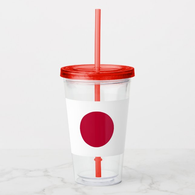 Patriotic Acrylic Tumbler med flagga från Japan Take Away Mugg (Framsida)