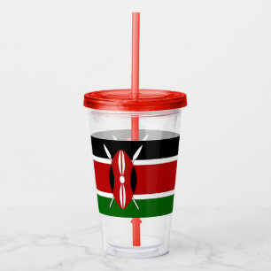 Patriotic Acrylic Tumbler med flagga från Kenya Take Away Mugg