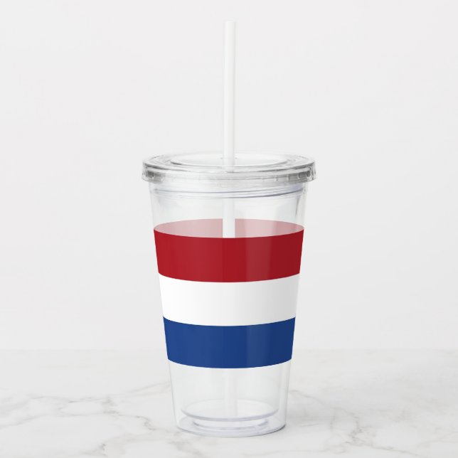 Patriotic Acrylic Tumbler med flagga från Nederlän Take Away Mugg (Framsida)