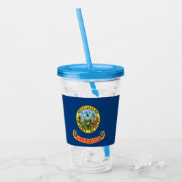 Patriotic Acrylic Tumbler med flagga Idaho Take Away Mugg