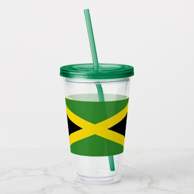 Patriotic Acrylic Tumbler med flagga Jamaica Take Away Mugg (Vänster)
