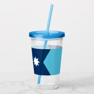 Patriotic Acrylic Tumbler med flagga Minnesota Take Away Mugg