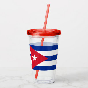 Patriotic Acrylic Tumbler med Kuba flagga Take Away Mugg